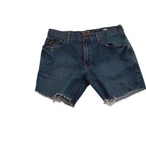 mens ariat rebar cutoff jean shorts